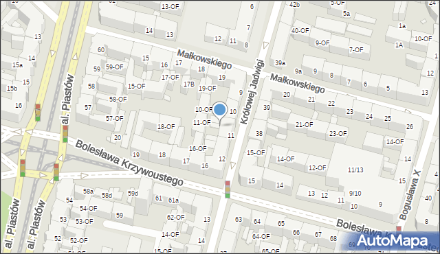 Szczecin, bł. Królowej Jadwigi, 11b, mapa Szczecina