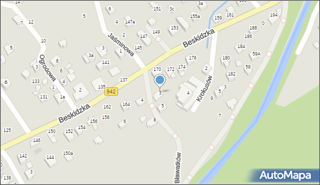 Szczyrk, Bławatków, 3, mapa Szczyrk