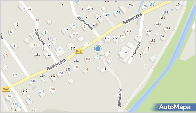 Szczyrk, Bławatków, 4, mapa Szczyrk