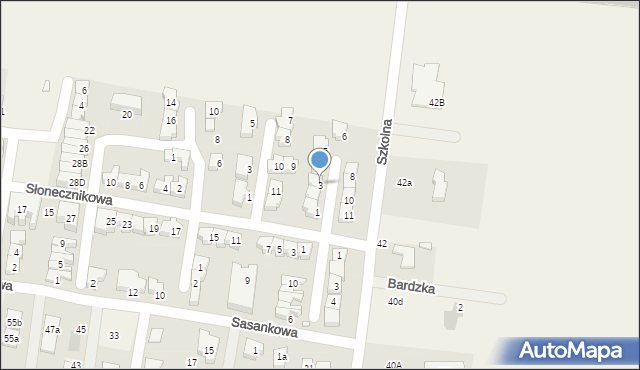 Tarnowo Podgórne, Bławatkowa, 3, mapa Tarnowo Podgórne