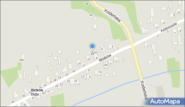 Terespol, Błotków, 8a, mapa Terespol