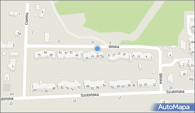 Toruń, Bliska, 37, mapa Torunia