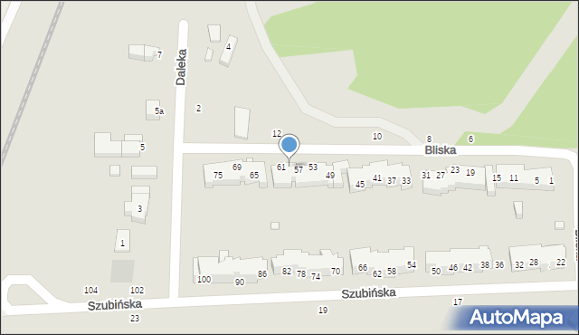 Toruń, Bliska, 59, mapa Torunia