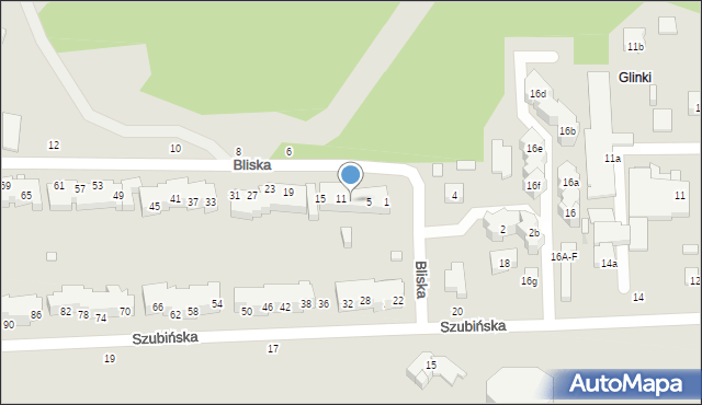 Toruń, Bliska, 9, mapa Torunia