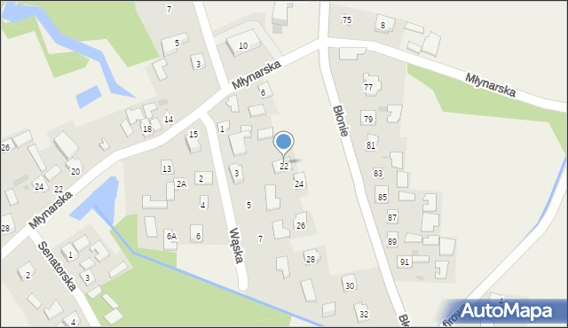 Trześń, Błonie, 22, mapa Trześń