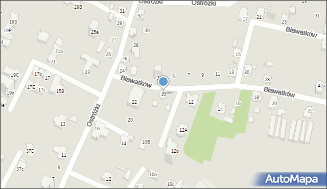 Tychy, Bławatków, 10, mapa Tych&oacute;w