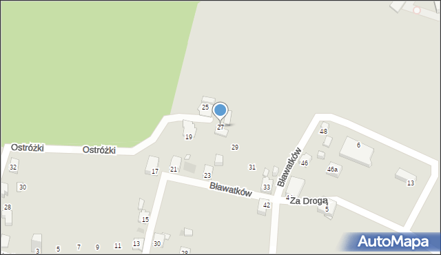 Tychy, Bławatków, 27, mapa Tychów