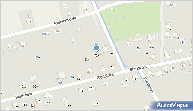 Ustroń, Bładnicka, 76a, mapa Ustroń