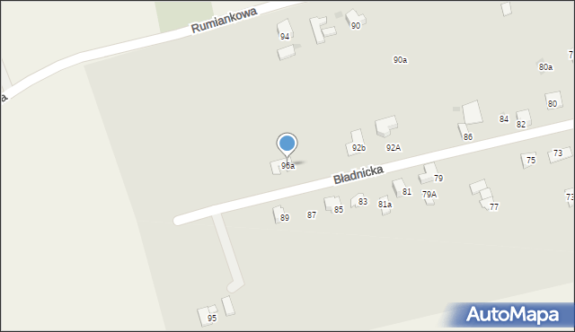 Ustroń, Bładnicka, 96a, mapa Ustroń