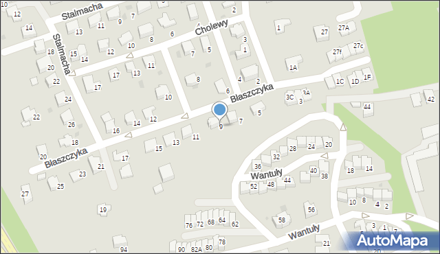 Ustroń, Błaszczyka Jana, 9, mapa Ustroń