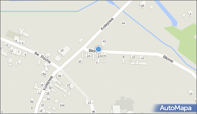 Wąchock, Błonie, 2, mapa Wąchock