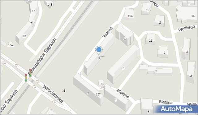 Warszawa, Blatona Jana, 6, mapa Warszawy