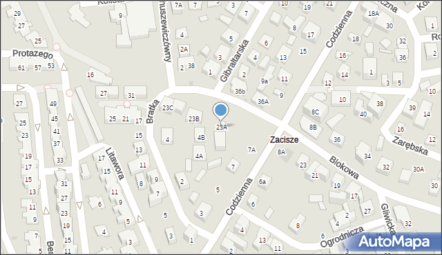 Warszawa, Blokowa, 23A, mapa Warszawy