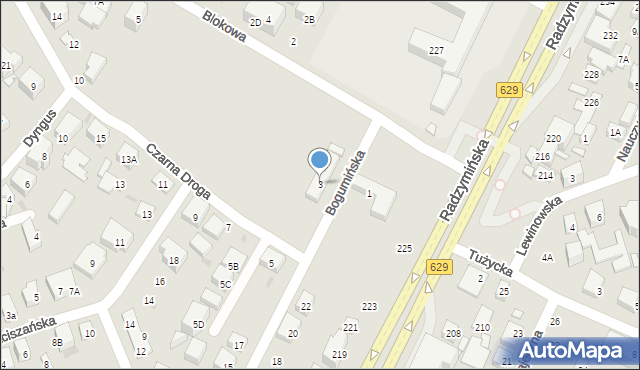 Warszawa, Blokowa, 3, mapa Warszawy