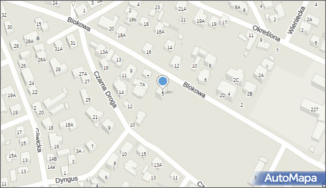 Warszawa, Blokowa, 5, mapa Warszawy