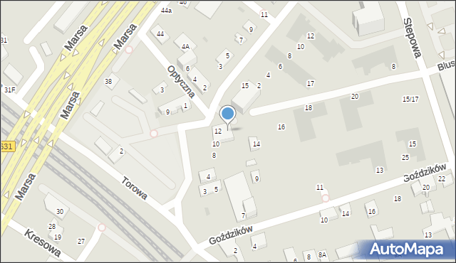 Warszawa, Bluszczowa, 12A, mapa Warszawy