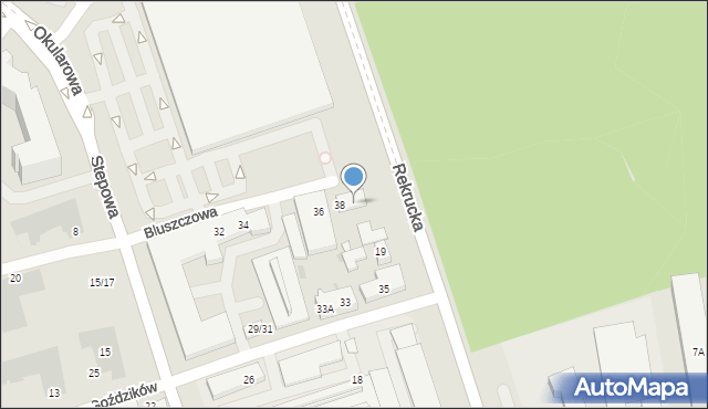 Warszawa, Bluszczowa, 40, mapa Warszawy