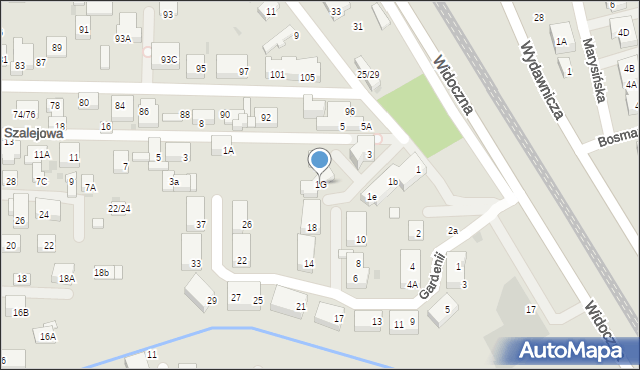 Warszawa, Błękitna, 1G, mapa Warszawy