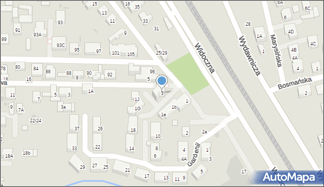 Warszawa, Błękitna, 3, mapa Warszawy