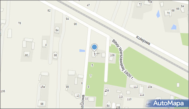 Wielgolas Brzeziński, Bluszczowa, 3, mapa Wielgolas Brzeziński