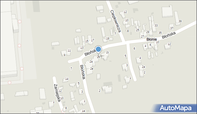 Wieluń, Błońska, 2b, mapa Wieluń