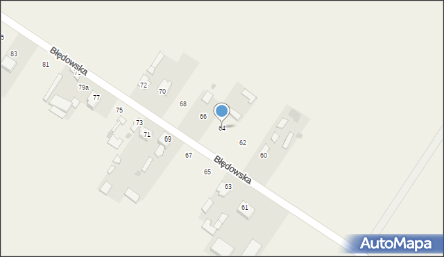 Wierzbica, Błędowska, 64, mapa Wierzbica
