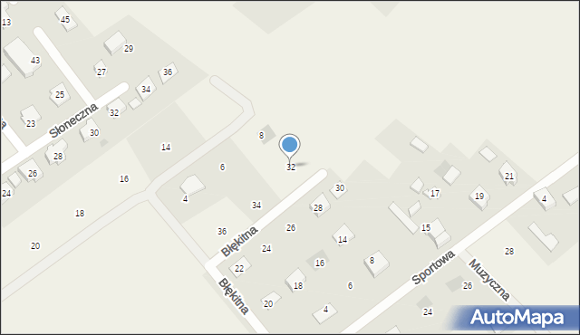 Wiślinka, Błękitna, 32, mapa Wiślinka