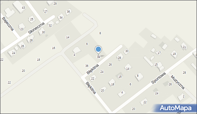 Wiślinka, Błękitna, 34, mapa Wiślinka