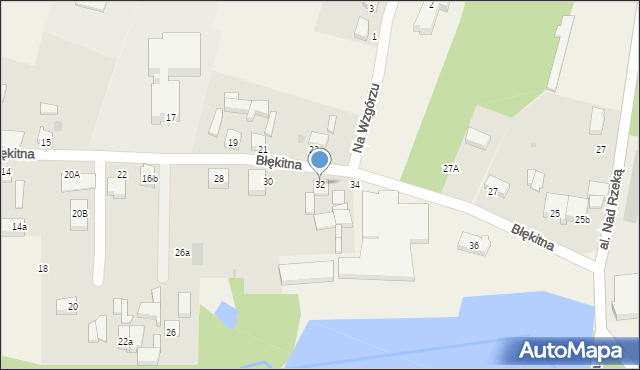 Włynkówko, Błękitna, 32, mapa Włynkówko