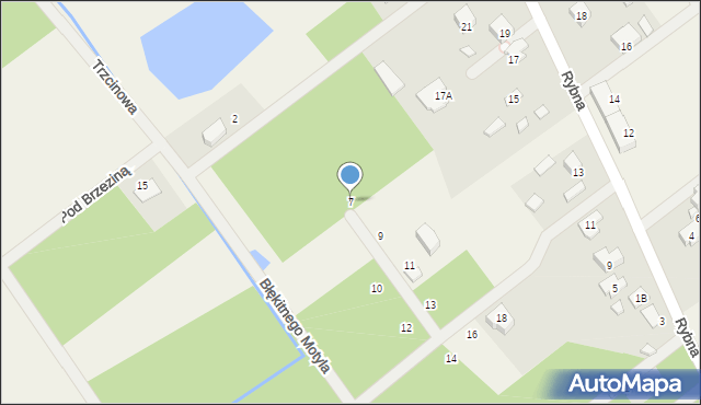 Wola Gołkowska, Błękitnego Motyla, 7, mapa Wola Gołkowska