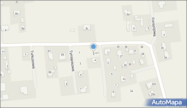 Wola Grzymkowa, Bluszczowa, 2, mapa Wola Grzymkowa