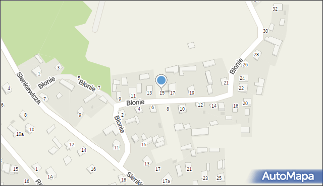 Wolina, Błonie, 15, mapa Wolina