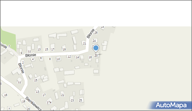 Wolina, Błonie, 20, mapa Wolina