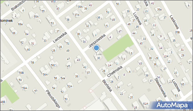 Wołomin, Błońska, 32, mapa Wołomin