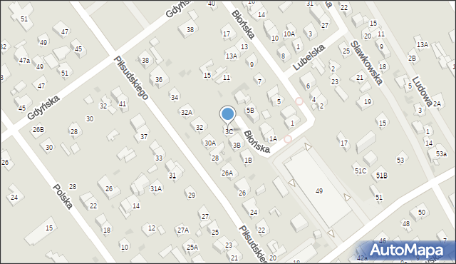 Wołomin, Błońska, 3C, mapa Wołomin