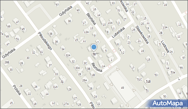 Wołomin, Błońska, 5B, mapa Wołomin