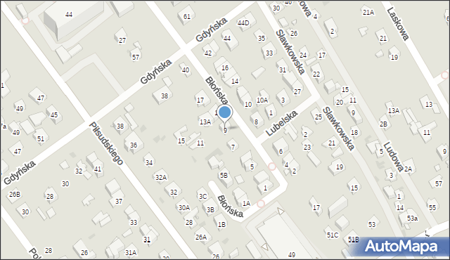 Wołomin, Błońska, 9, mapa Wołomin