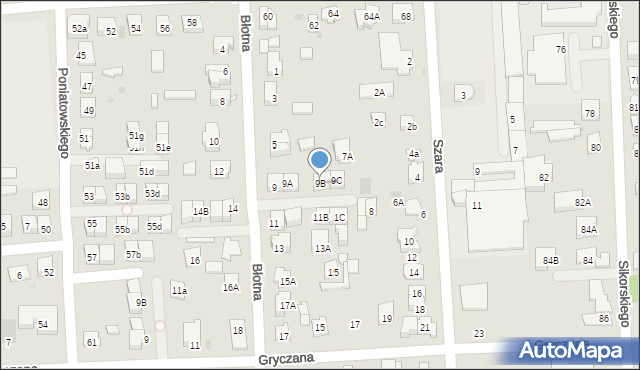 Wołomin, Błotna, 9B, mapa Wołomin