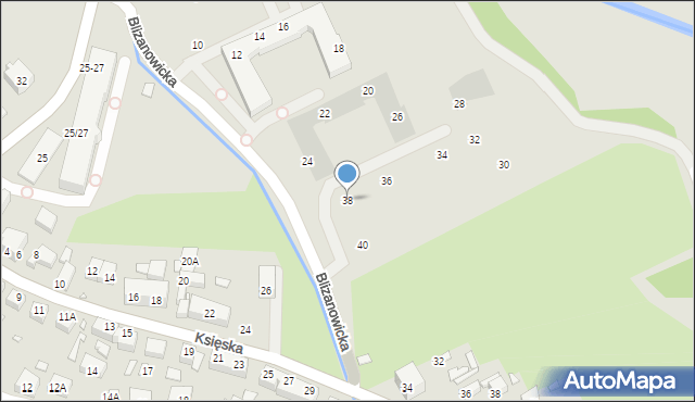 Wrocław, Blizanowicka, 38, mapa Wrocławia