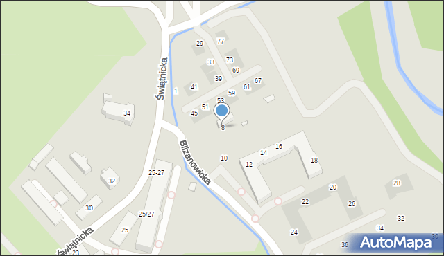 Wrocław, Blizanowicka, 8, mapa Wrocławia