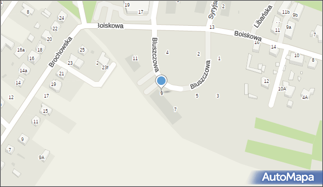 Wrocław, Bluszczowa, 9, mapa Wrocławia