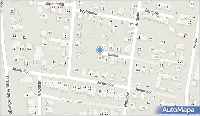 Wrocław, Bliska, 8, mapa Wrocławia