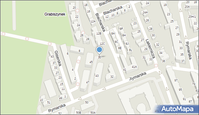 Wrocław, Blacharska, 30, mapa Wrocławia