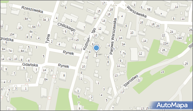 Zakroczym, bł. ojca Honorata Koźmińskiego, 2, mapa Zakroczym