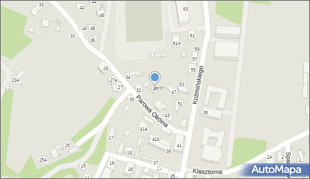 Zakroczym, bł. ojca Honorata Koźmińskiego, 45, mapa Zakroczym