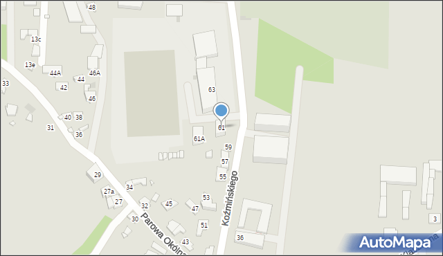 Zakroczym, bł. ojca Honorata Koźmińskiego, 61, mapa Zakroczym
