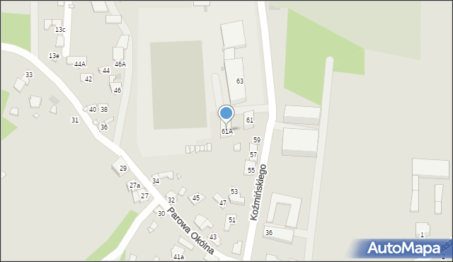 Zakroczym, bł. ojca Honorata Koźmińskiego, 61A, mapa Zakroczym