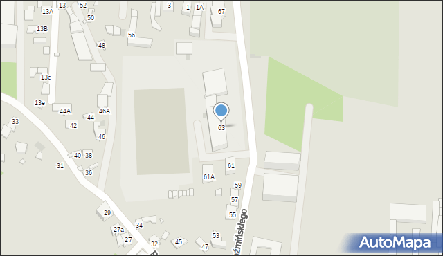 Zakroczym, bł. ojca Honorata Koźmińskiego, 63, mapa Zakroczym