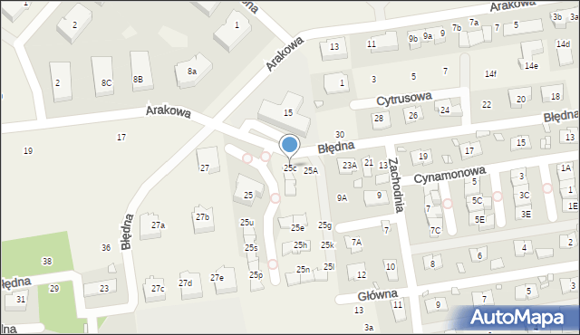 Zamienie, Błędna, 25c, mapa Zamienie