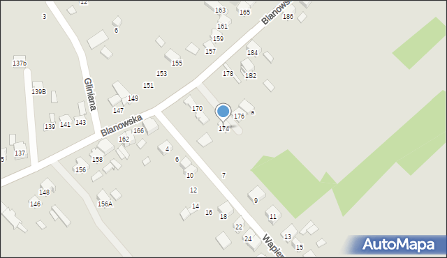 Zawiercie, Blanowska, 174, mapa Zawiercie